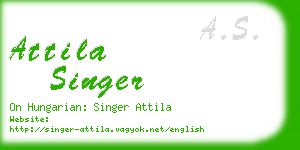 attila singer business card